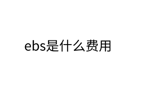 ebs是什么费用