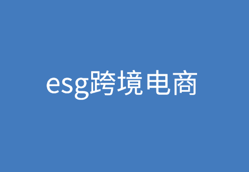 esg跨境电商